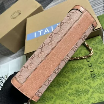 Gucci 503877 Ophidia GG Small Shoulder Bag Pink