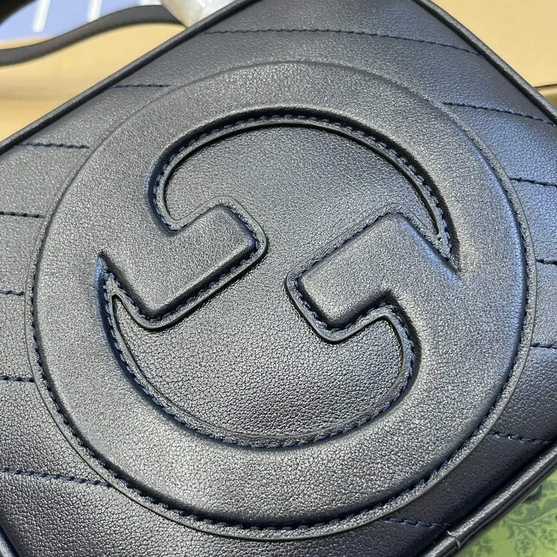 Gucci 744434 Gucci Blondie Top Handle Bag Navy blue