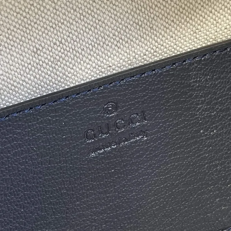 Gucci 744434 Gucci Blondie Top Handle Bag Navy blue