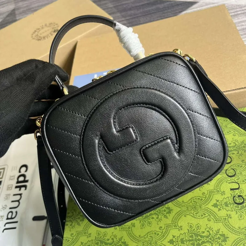 Gucci 744434 Gucci Blondie Top Handle Bag Black