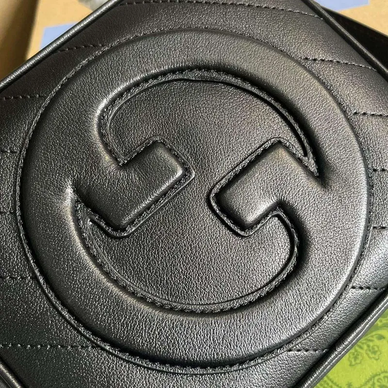 Gucci 744434 Gucci Blondie Top Handle Bag Black