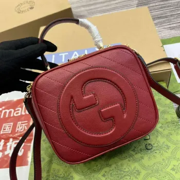 Gucci 744434 Gucci Blondie Top Handle Bag Red