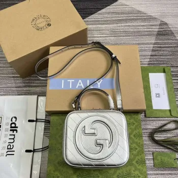 Gucci 744434 Gucci Blondie Top Handle Bag Silver