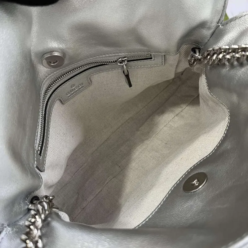 Gucci 751518 Gucci Blondie Small Tote Bag Silver