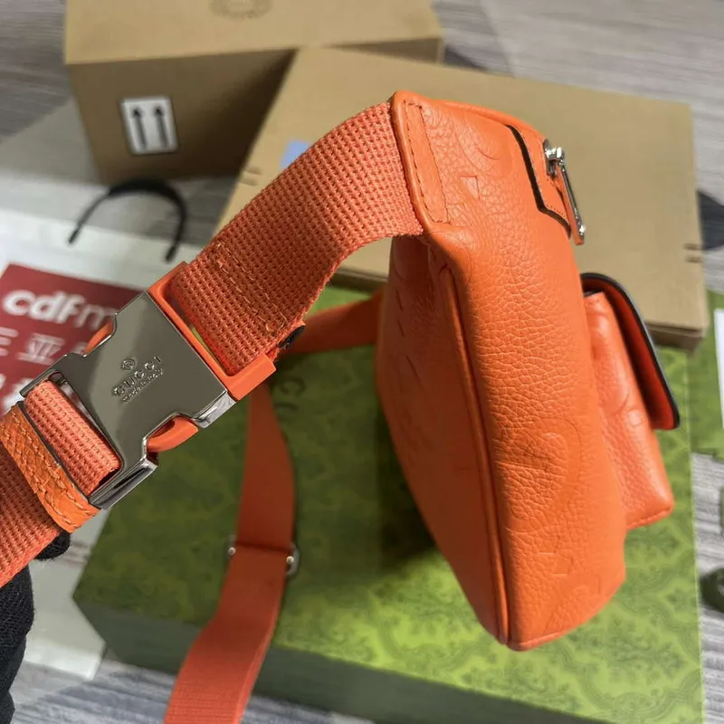 Gucci 645093 Jumbo GG Belt Bag Orange