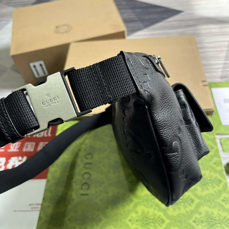 Gucci 645093 Jumbo GG Belt Bag Black
