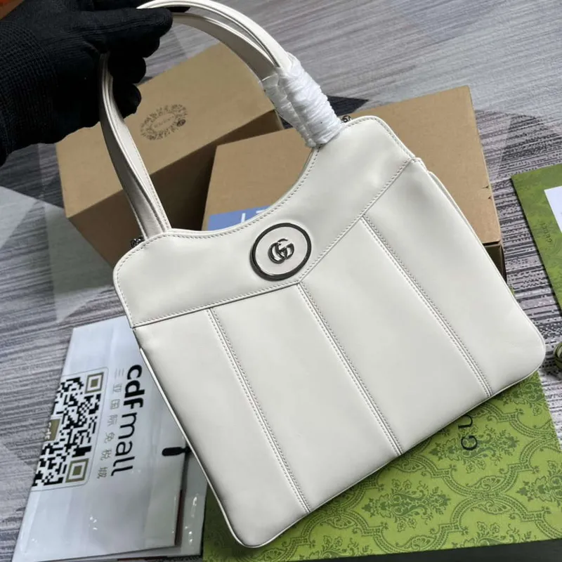 Gucci 745918 Petite GG Small Tote Bag White