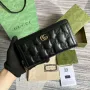 Gucci 723784 GG Matelassé Zip Around Wallet Black