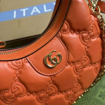 Gucci 739736 GG Matelassé Mini Bag Orange