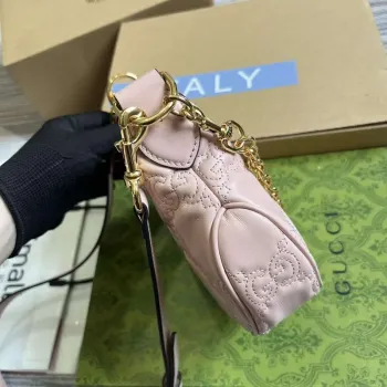 Gucci 739736 GG Matelassé Mini Bag Pink