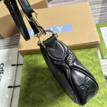 Gucci 739736 GG Matelassé Mini Bag Black