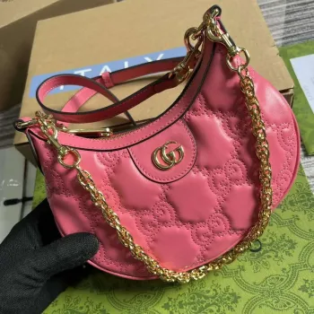 Gucci 739736 GG Matelassé Mini Bag Rose pink