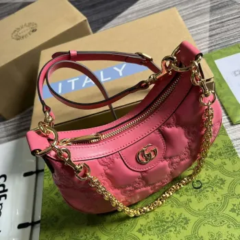 Gucci 739736 GG Matelassé Mini Bag Rose pink