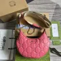 Gucci 739709 GG Matelassé Small Shoulder Bag Rose pink