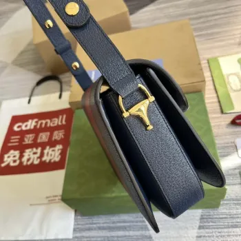 Gucci 602204 Adidas X Gucci Gucci Horsebit 1955 Small Bag Navy& White