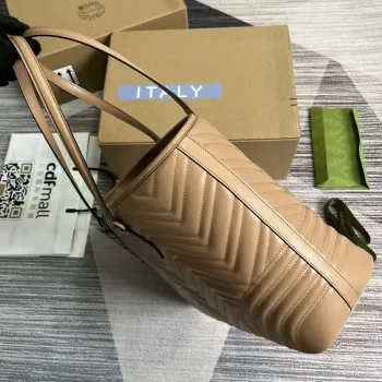 Gucci 739684 GG Marmont Large Tote Bag Rose beige