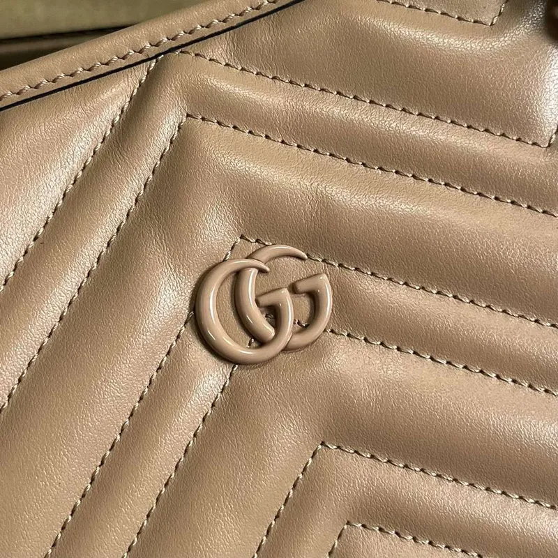 Gucci 739684 GG Marmont Large Tote Bag Rose beige
