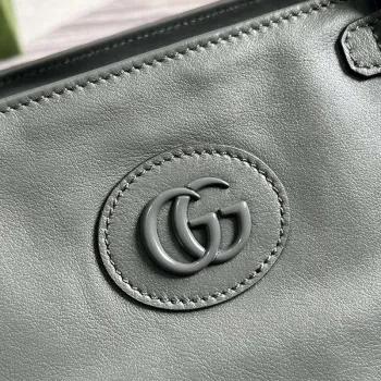 Gucci 725683 Large Tote Bag With Tonal Double G Gray