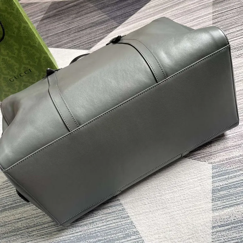 Gucci 725683 Large Tote Bag With Tonal Double G Gray