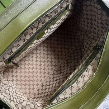 Gucci 725683 Large Tote Bag With Tonal Double G Forest green