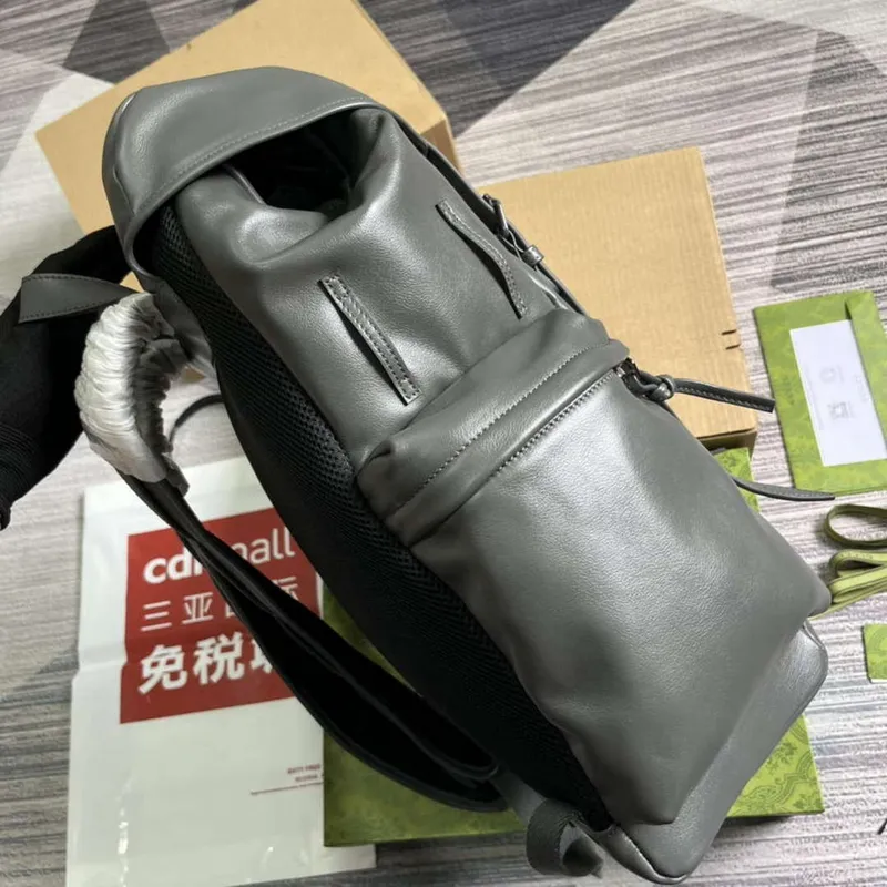 Gucci 725657 Backpack With Tonal Double G Gray