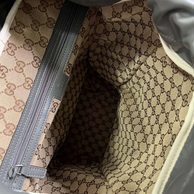Gucci 725657 Backpack With Tonal Double G Gray