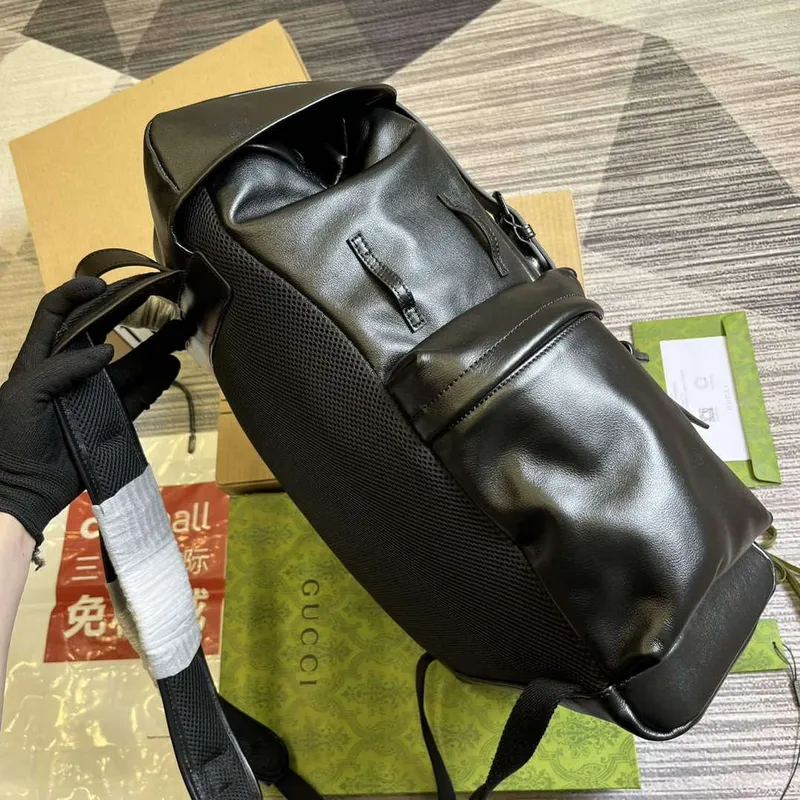 Gucci 725657 Backpack With Tonal Double G Black