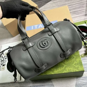Gucci 725701 Small duffle bag with tonal Double G Gray