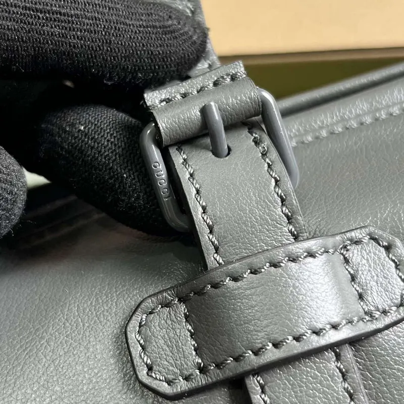 Gucci 725701 Small duffle bag with tonal Double G Gray