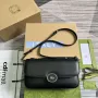 Gucci 739721 Petite GG Small Shoulder Bag Black