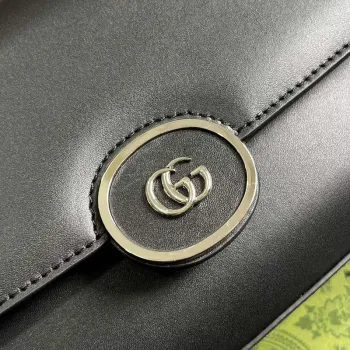 Gucci 739721 Petite GG Small Shoulder Bag Black