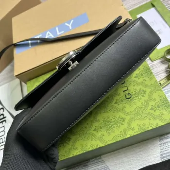 Gucci 739721 Petite GG Small Shoulder Bag Black