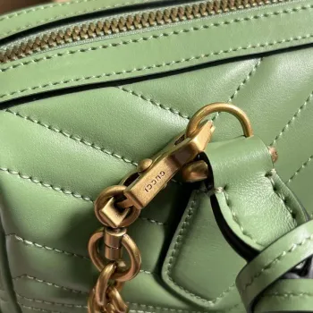 Gucci 746319 GG Marmont Small Top Handle Bag Green
