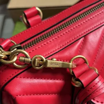 Gucci 746319 GG Marmont Small Top Handle Bag Red