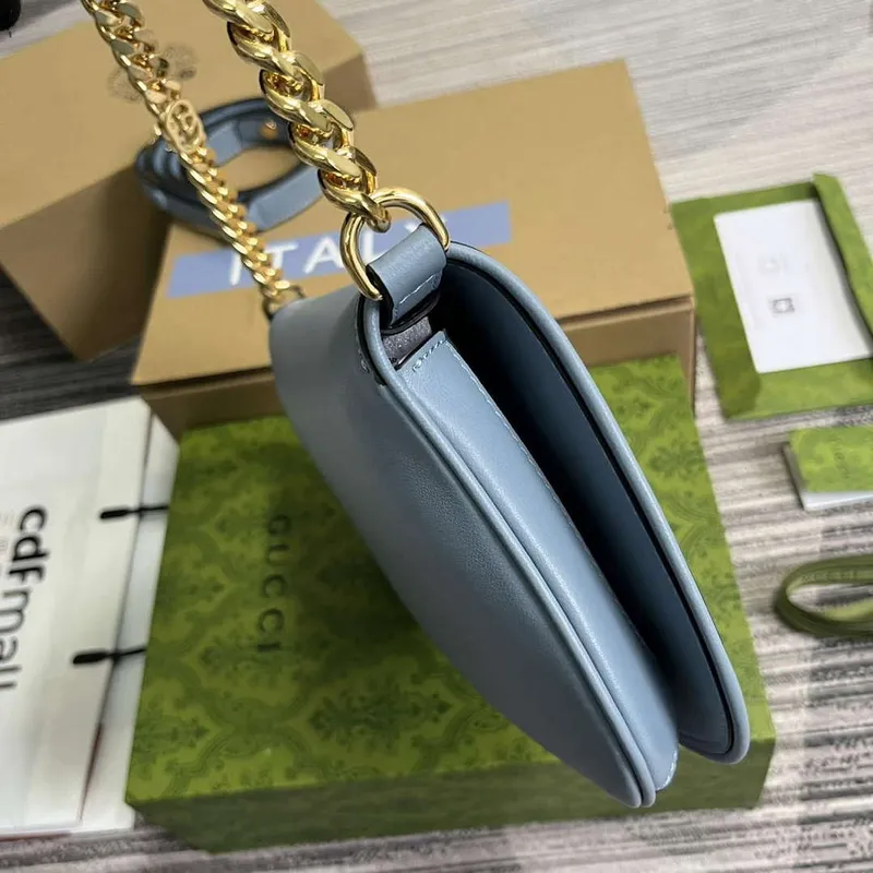 Gucci 699268 Gucci Blondie Shoulder Bag Light blue leather