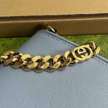 Gucci 699268 Gucci Blondie Shoulder Bag Light blue leather