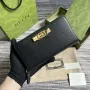 Gucci 750458 Zip wallet with Interlocking G python bow Black