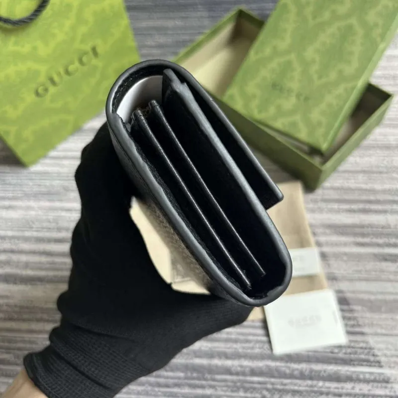 Gucci 750461 Wallet With Interlocking G Python Bow Black