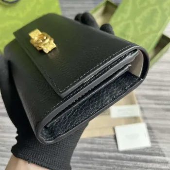 Gucci 750461 Wallet With Interlocking G Python Bow Black