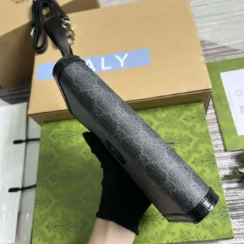 Gucci 724358 GG Top Handle Wallet Black