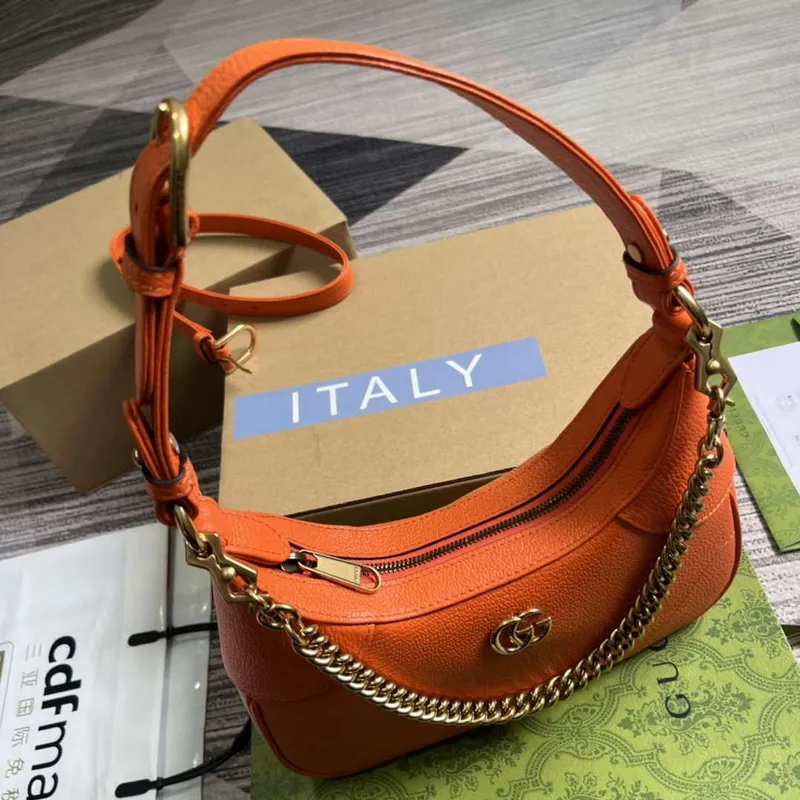 Gucci 731817 Aphrodite Small Shoulder Bag Orange