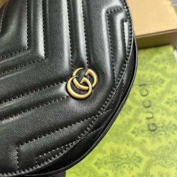 Gucci 746431 GG Marmont Matelassé Chain Mini Bag Black