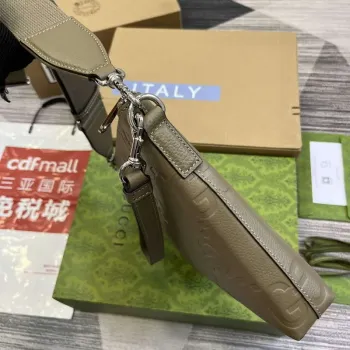 Gucci 696009 Jumbo GG Medium Messenger Bag Taupe