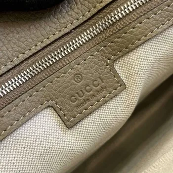Gucci 696009 Jumbo GG Medium Messenger Bag Taupe