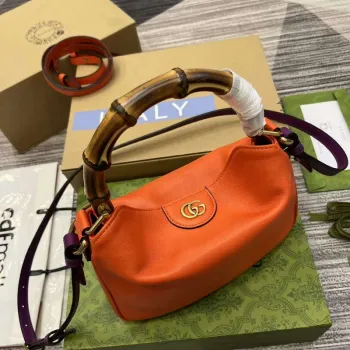 Gucci 746251 Gucci Diana Small Shoulder Bag Orange