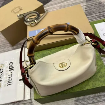 Gucci 746251 Gucci Diana Small Shoulder Bag White