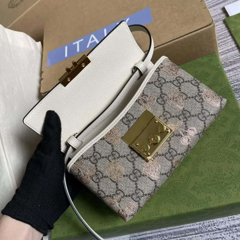 Gucci 652683 Padlock Mini Bag White leather