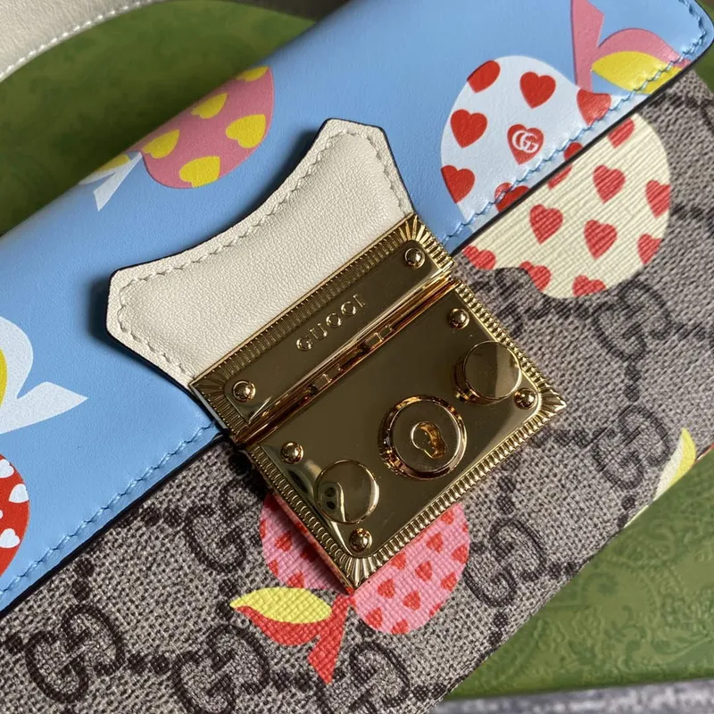 Gucci 652683 Padlock Mini Bag Blue and White