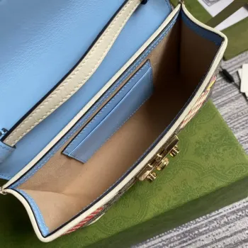 Gucci 652683 Padlock Mini Bag Blue and White