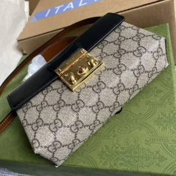 Gucci 652683 Padlock Mini Bag Black and brown